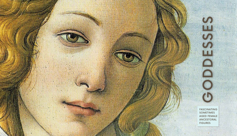 the Goddess in Art - detail from Botticelli's Birth of Venus