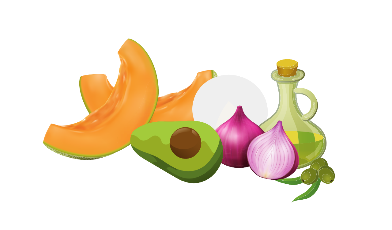 Melon, Avocado & Mozzarella Salad Recipe Illustration Mindful Soul Center Magazine