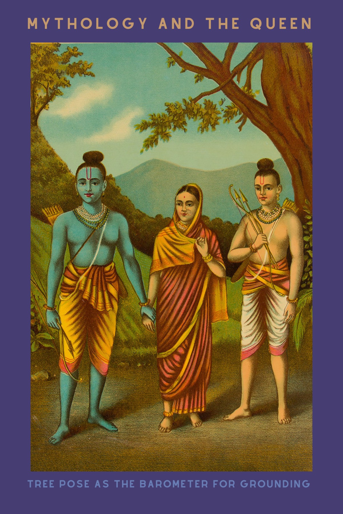 Queen Sita in the forest - Rama, Sita and Lakshmana
