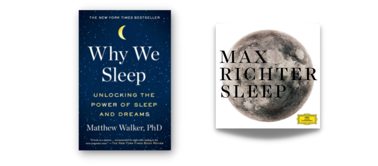 Why we sleep book and Sleep Album cover
