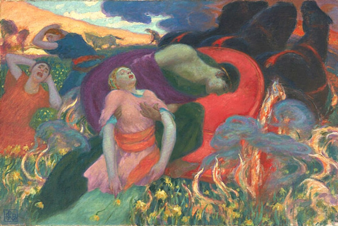 The Rape of Persephone a painting by Rupert Bunny from 1913