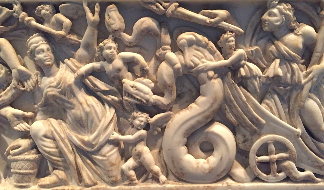 Artwork: Abduction of Persephone a relief sculpture from a sarcophagus - Mindful Soul Center magazine