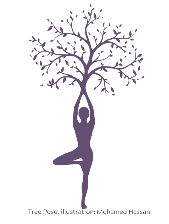 Am i a yogi? Tree Pose Illustration